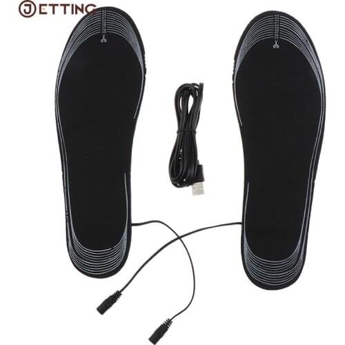 Unisex 5V/2A USB Heated Shoe Insoles Feet Warm Sock Pad Mat Electrically Heating Insoles Washable Warm Thermal Cute Size Insoles