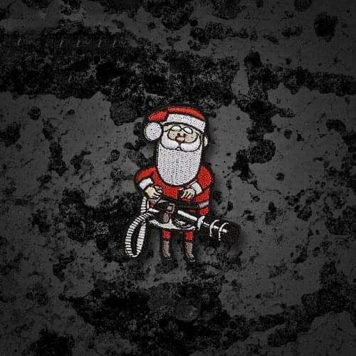 Tactical Santa Claus Embroidery Patches Military Badge For Stripes Stickers Appliques Clothing/Backpack/Hat Ornament Velcro