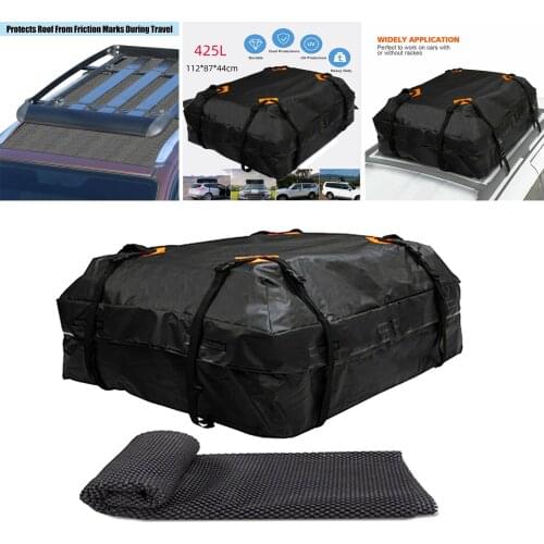 Waterproof Oxford Cloth Cargo Bag and Mat for SUV Soft Foldable Black