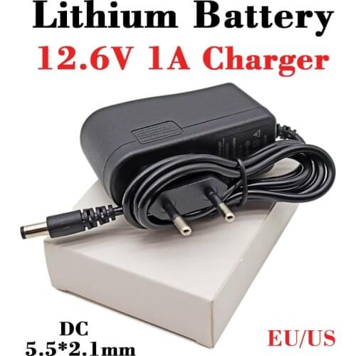 12.6V 1A 3A Lithium battery pack Charger 3S DC 5.5*2.1MM 12V Power Supply Adapter AC100-240V Screwdriver Portable Wall Charger