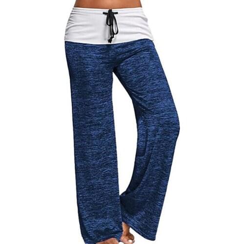 Women Splicing Quick Drying Sports Pants New Fashion Loose Outdoor Leisure Wide Leg Straight Pants Autumn Winter 2021 Plus Size