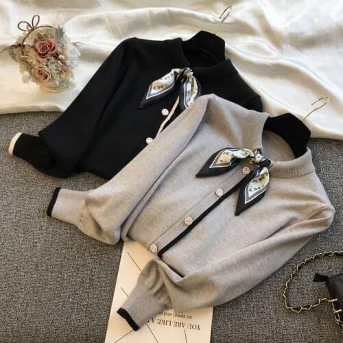 2020 Autumn Butterfly Collar Knit Sweater Women jumpers pull femme knitted Cardigans