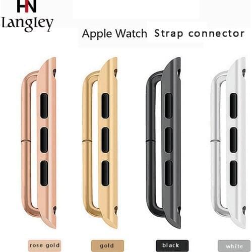 1pair Stainless Steel Strap connector For Apple Watch 1/2/3/4 40mm 44mm Straps connectors adapter Watches Accessories Wholesale