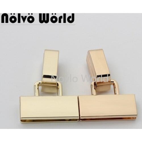 10-50 pieces 2 colors rectangle shape metal bag hanger connector for suitcase luggage briefcase accessories