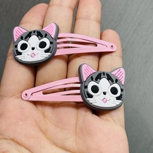 2Pcs Girls Cute Cartoon Animals Chi Cat Elephant Hair Clips Kids Lovely Hairpins Headband Barrettes Fashion Hair Accessories