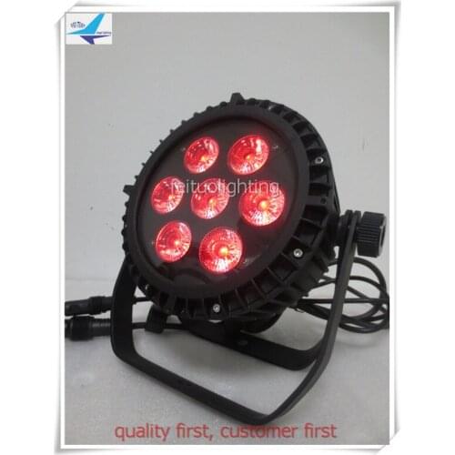 4pieces/lot waterproof 7pcs 18w rgbwa uv 6in1 led par 64 light ip65 par led