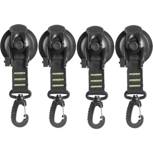 4Pcs Durable Tie Down Suction Cup Anchor with Securing Hook,for Travel Camping Tarp Luggage Universal Car Side Awning