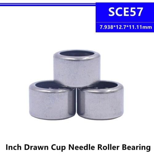 50pcs/100pcs SCE57 7.938*12.7*11.11mm Inch Size Drawn Cup Needle Roller Bearing 7.938x12.7x11.11mm BA57