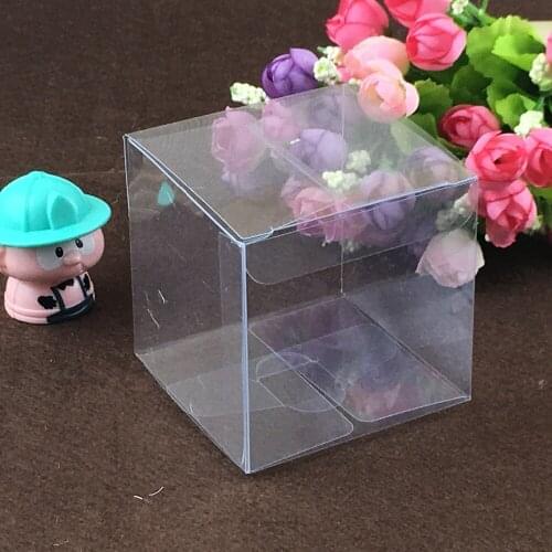 50pcs 8*8*8cm clear plastic pvc box packing boxes for gifts/chocolate/candy/cosmetic/crafts square transparent pvc Box