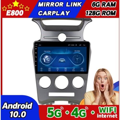 6GB Ram 128GB Rom 2Din Car Radio Android 10.0 Multimedia Autoradio Stereo Player GPS Navigation Head Unit For KIA Carens 2007