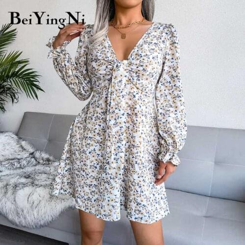 BEIYINGNI Floral Summer Dresses