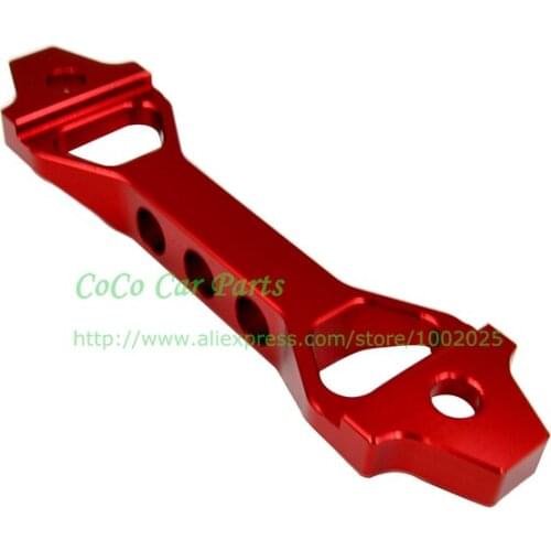 Free shipping 14cm Picth-row Aluminum Car Battery Holder Cusco Battery Tie Down Universal Fitment Red