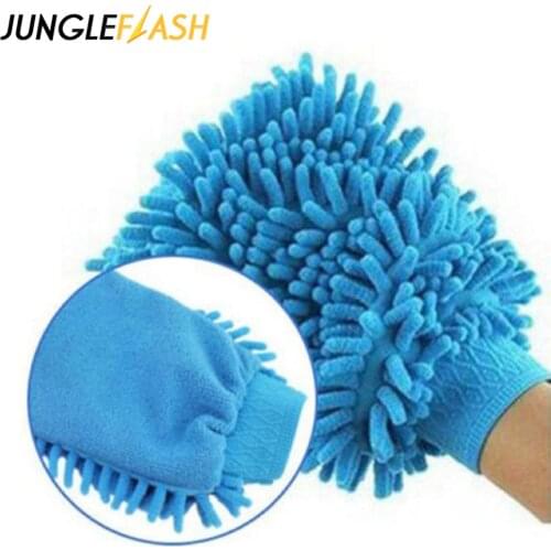 JUNGLEFLASH Car Wash Glove Ultrafine Fiber Chenille Microfiber Home Cleaning Gloves Window Washing Tool Car Wash Supplies