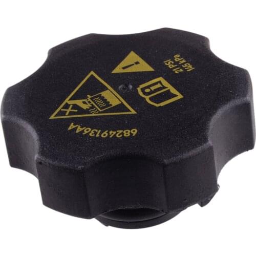68249136AA Black Car Engine Radiator Coolant Recovery Bottle Reservoir Cap Fit For Chrysler Jeep Dodge Ram