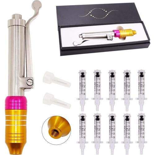 0.3ML Hyaluronic Acid Pen Injection Gun Atomizer Kit High Pressure Lip Filler Ampoule Syringe Needle Injector Anti Wrinkle