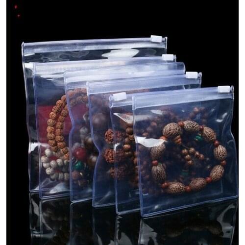 Jewelry Ziplock Reclosable Plastic Poly Clear Bags 100pcs/lot Earrings bracelets pearls transparent Zip Lock bag storage pouches