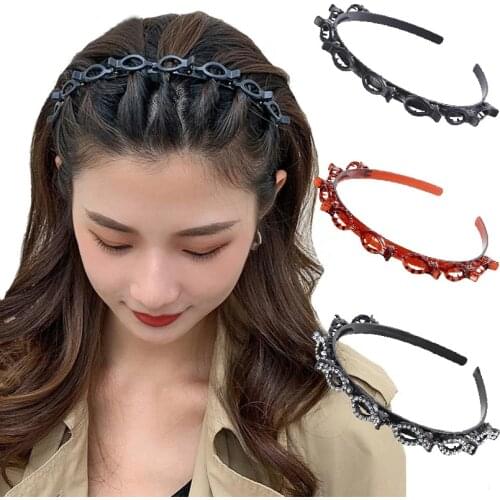 2021 New Multi-layer Hollow Hairband Headband Men Women Sports Hairhoop Metal Hoop Hairstyle Fixed Headwear Hair Accessories