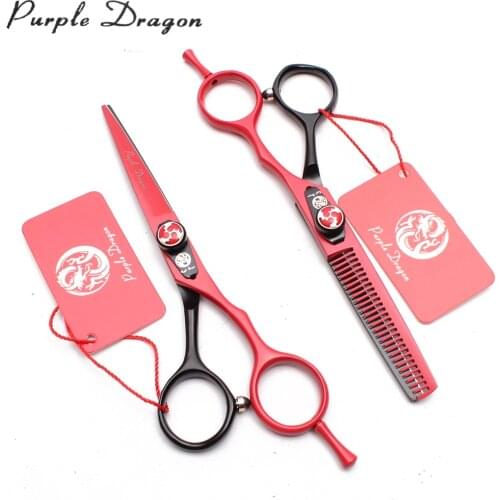 5.5 inch 16cm Red JP Professional Human Hair Scissors Hairdressing Cutting Shears Thinning Scissors Hair Styling Tools Z1018