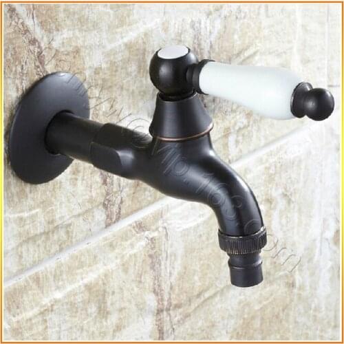 Luxury 2 Models Blackened and Gold Color Bib cock Brass Bib Tap Wall Mounted Bib Faucet