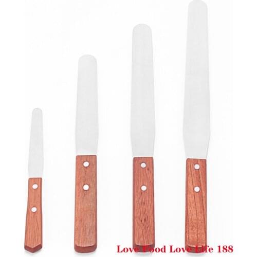 Stainless Steel Cake Spatula Butter Cream Icing Frosting Knife Smoother Kitchen Pastry Cake Decoration Tools 4/6/8/10 inch