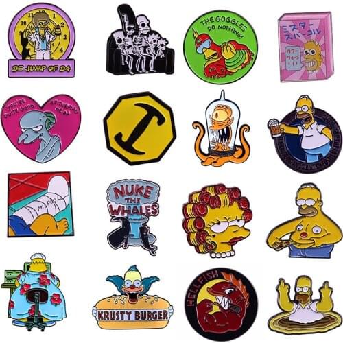 Funny Anime Movies TV Hard Enamel Pins Brooches Women Men Lapel Badges Backpack Collar Fashion Jewelry Gifts For Kids Friend