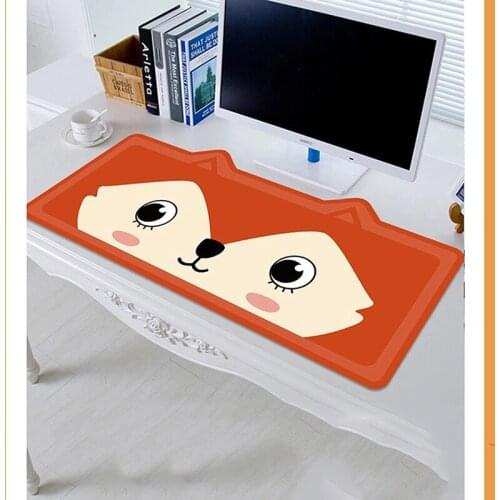 Cute Cartoon Cat Ear Mouse Pad INS Tide Game Computer Keyboard Office Long Table Mat Natural Rubber mat for Girl for Bedroom