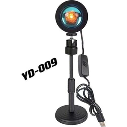 Atmosphere LED Night Light USB Rainbow Sunset Projector Home Bedroom Coffee Shop Background Wall Decoration Table Lamp 4 modes