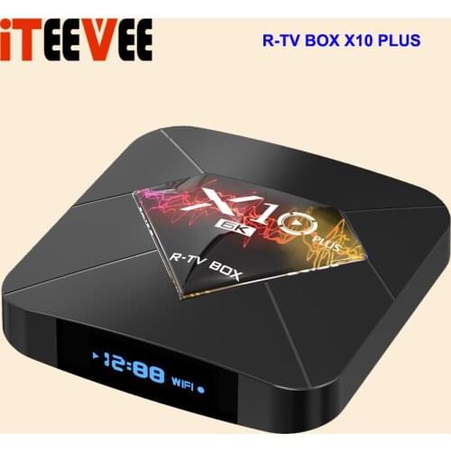10PCS X10 Plus TV Box Android 9.0 4+64G Quad-Core WiFi 3D H.265 6K Set Top Box 2.4G Remote Control Construction