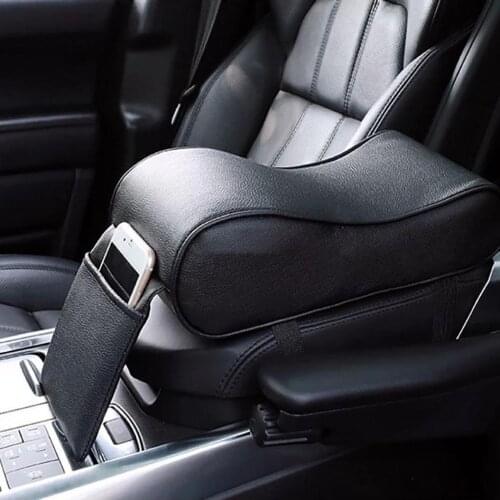 Universal Car Armrest Pad Auto Central Console Seat Box Mat Cushion Pillow Cover Vehicle Protective Styling with Pocket