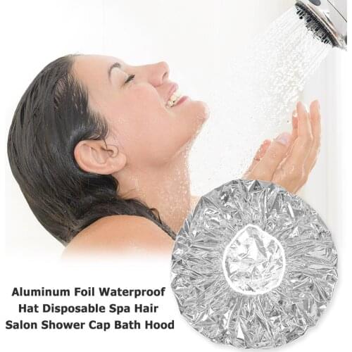 Aluminum Foil Waterproof Ultra-thin Bath Hoods Nourishing Disposable Shower Cap with Good Heat Preservation Performance