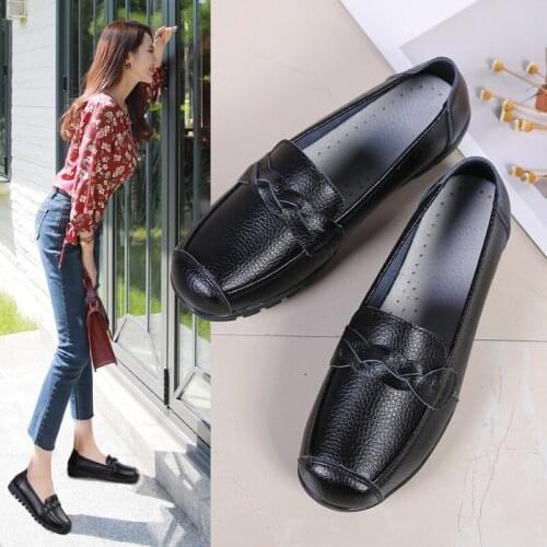Women Flats 2021 Arrival Plus Size 41 Female Casual Shoes Summer Comfy Breathable Boat Shoes Anti-Odor Soft Sole Womans Loafers
