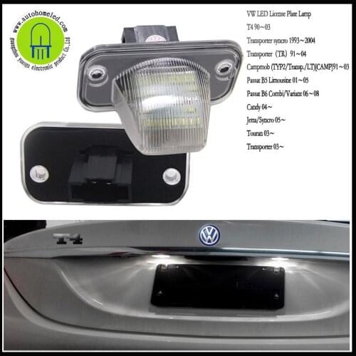 2PC X dahosun LED for VW T4 Transporter CAMPMOB Passat Jetta Caddy Touran Car Rear License Lamp