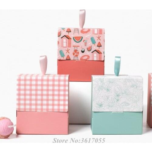 20pcs Kraft Paper Candy Box Gift packaging bag Birthday Baby shower Party Supply Wedding Gift Box New Year Xmas Gift Boxes