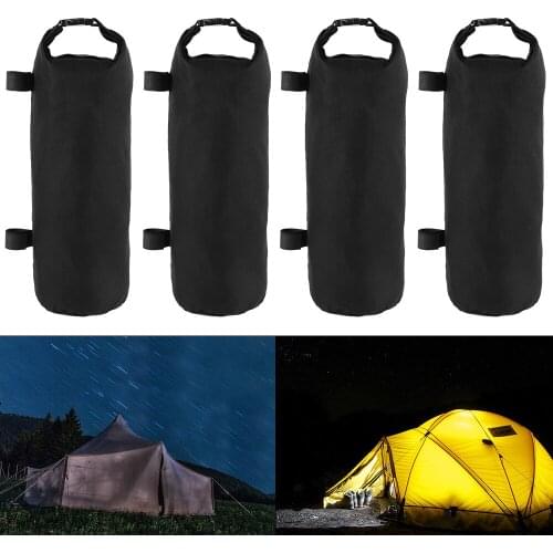 4 Pcs Outdoor Camping Tent Sand Bag Canopy Weights SandBag 600D Oxford Cloth Windproof Fixing Sandbag Tents Leggings Accessories