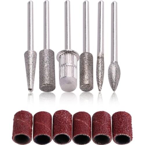 6pcs/Set Nail Drill Bits High-quality Aluminum Accurate Polishing Grinding Replace Head Mill Cutter Manicure Tools