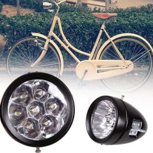 7 LED Metal Shell Bicycle Light Waterproof Vintage Bike Bicycle Front Headlight Bike Accessory