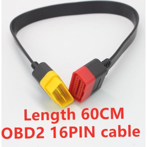 Car OBDII Extension cable 16 Pin Male To Female OBD2 Connector 16Pin diagnostic tool ELM327 OBD2 extended adapter 0.6m cable