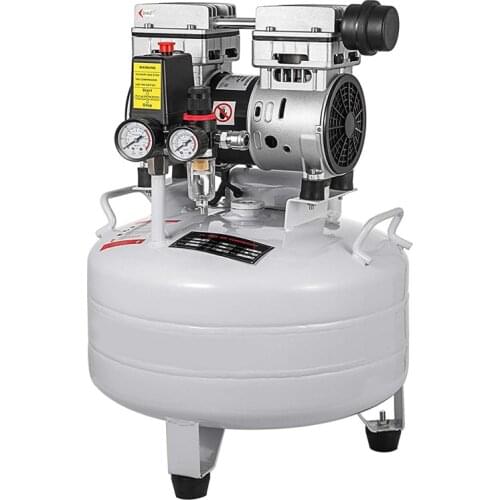 30L Silent Air Compressor Whisper Compressor Oil Free 850W 8bar Portable Mobile