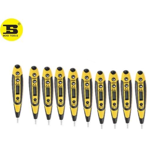 BOSI 10pc/Lot 12.5cm 12-220V AC/DC Digital Electroprobe Voltager Tester