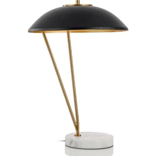 Black And Gold Art Decoration Marble Base Iron Mushroom Geometric Antique Table Lamp Baseirongeometriclamp tafellamp
