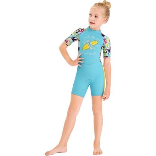 Outdoor 2.5mm Childrens Sunscreen Quick Diving Short Sleeve Diving Swimwear