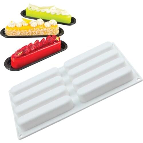 Long Strip Silicone Cake Mold Finger Biscuit Puff Baking Mould Mousse Pan Bakeware Pastry Decoration Tools Kitchen Accessories