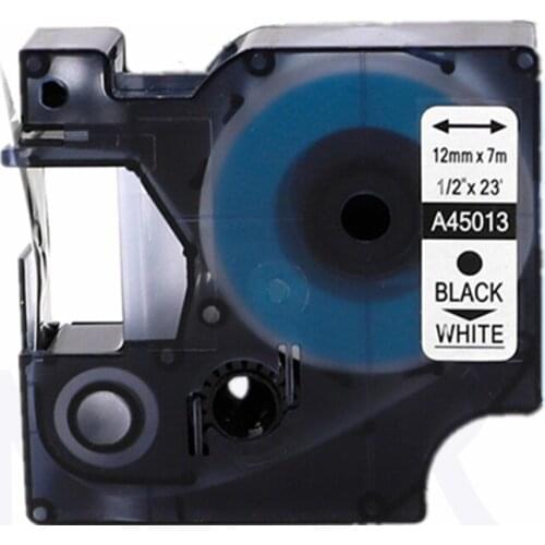 For dymo d1 label maker 12mm 45013 Black on white Printer Ribbon for Dymo printer