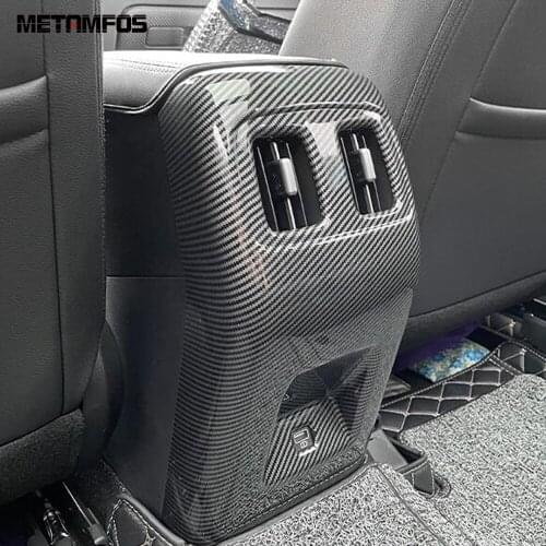 For Hyundai Tucson 2021 2022 Armrest Box Rear Seat Air Condition Vent Outlet Cover Trim Sticker Interior Accessories Car Styling