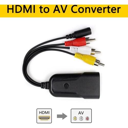 HDMI-compatible to AV/CVBS 3RCA Composite Video Audio Converter HDMI2AV Adapter Support NTSC/PAL for VCR PS4 Camera DVD