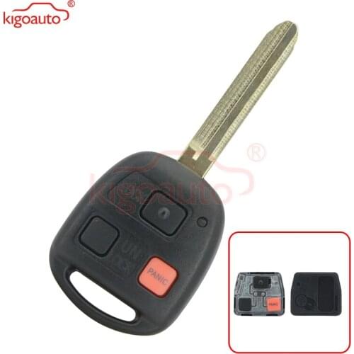 Kigoauto HYQ1512V 89070-60090 car key Remote head Key 3 button 315Mhz 4D67chip TOY43 blade for Toyota Land Cruiser