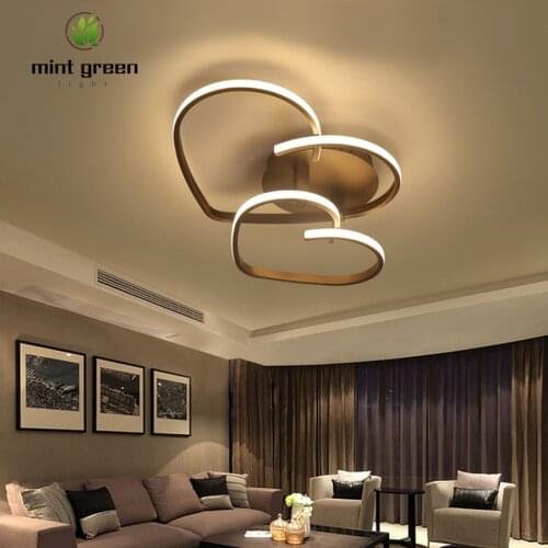 Creative luminaria led heart Ceiling Light Study Ceiling lamps Home Fixtures Bedroom White Black Surface Mounted Deco Art