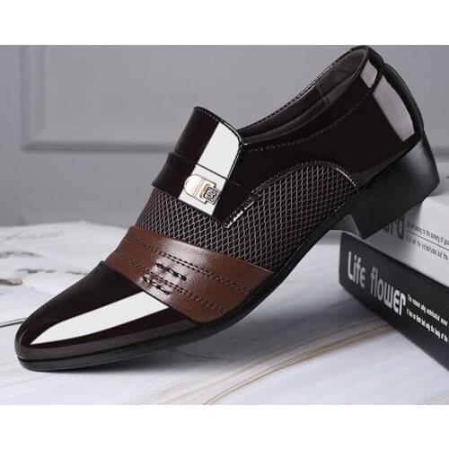 Mazefeng Fashion Slip On Men Dress Shoes Men Oxfords Fashion Business Dress Men Shoes 2020 New Classic Leather MenS Suits Shoes