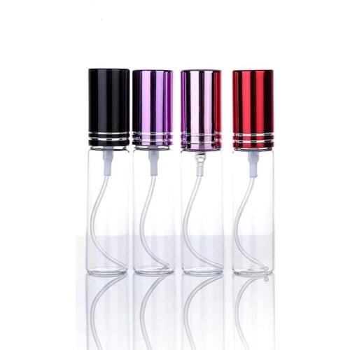 Mini 10ml Glass Perfume Spray Bottles Atomizer Refillable Empty Perfume bottles With Colorful Sprayer LX2465