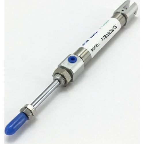 PTB10X20SCB Pen size cylinder single acting pull with magnet double clevis PTB series Pneumatic components air tools